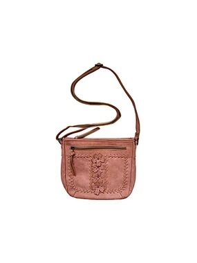 Wallflower Brand Pink Vegan Leather Bohemian Floral Crossbody